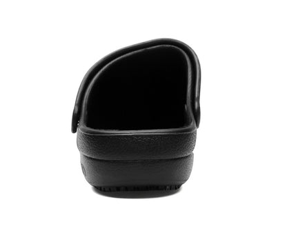 Pure Black Anti Skid Rubber Sandals Chef Shoes Kitchen Cook Waterproof Garden Shoes Clogs Without Holes Plus Big Size 47 48 49