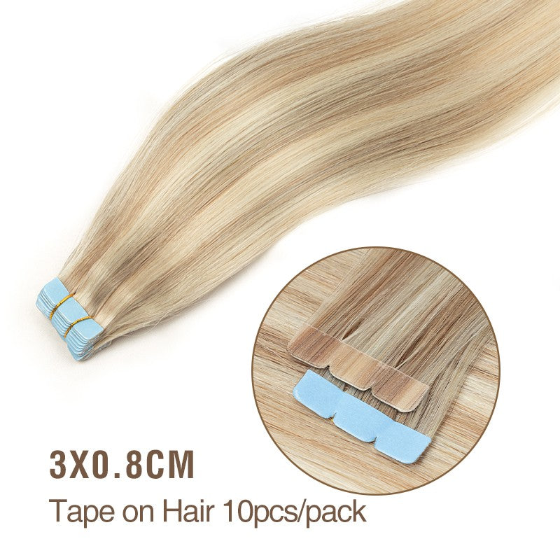 Mini Tape Human Hair Natural Tape in Hair Extentions 3x0.8cm Invisible Tape 10pcs/pack For Side Hair Shipping from the US