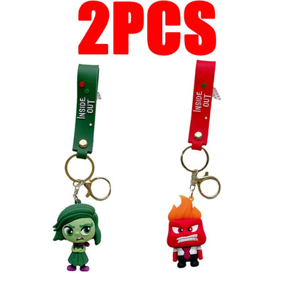 30 Peças/Conjunto Atacado Chaveiro Divertida Mente 2 Boneco de Personagem de Desenho Animado Fofo Chaveiro Pingente de Boneca de Personagem de Filme para Presente Infantil