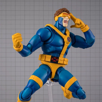 Bandai SHF Cyclops Laser Eye Boneco de Ação X-Men Marvel Vs Capcom Brinquedo Colecionável com Peças Intercambiáveis Efeitos de Explosão Óptica