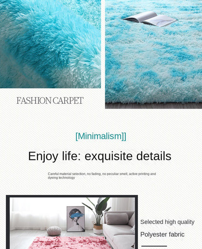 VIKAMA Ultra Soft Shaggy Round Rug Pad Fluffy White Carpet Living Room Home Decor Bedroom Kids Room Salon Thick Pile Carpet