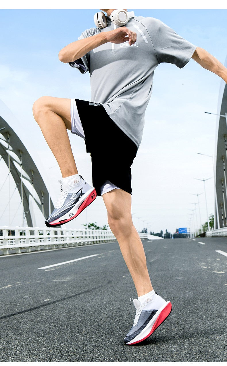 Tênis Masculino de Malha para Conforto 2025, Tênis de Corrida Masculino com Placa de Carbono 3.0, Amortecimento, Esportes, Treino, Corrida, Calçado Especializado para Corrida