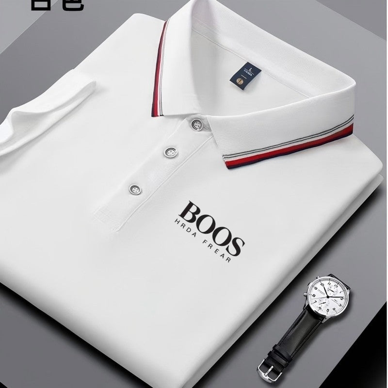 2025 Summer New Embroidered Men's Short Sleeved Polo Shirt Fashion Design Golf Top Casual T-shirt