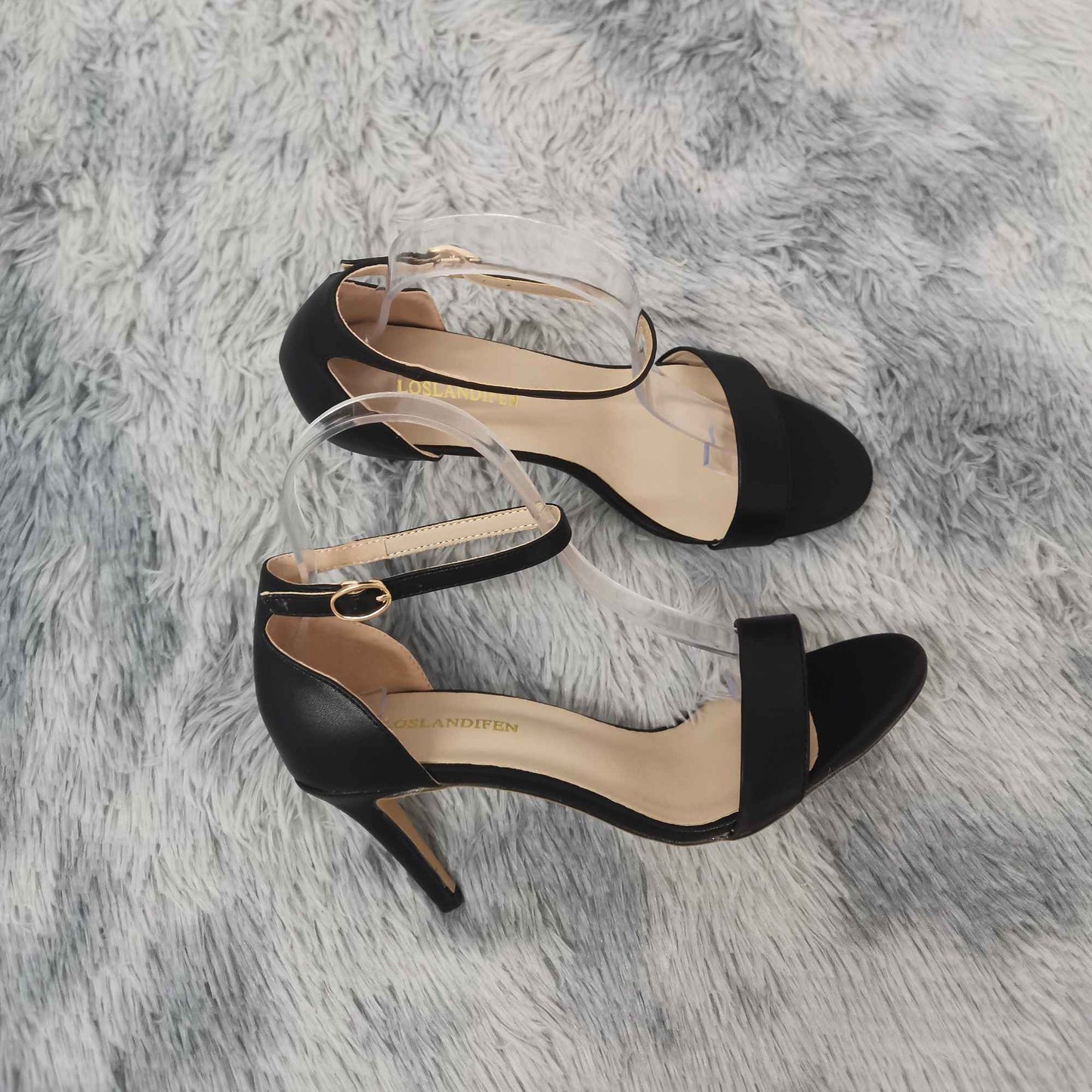 Women Sandals Sexy Open Toe Ankle Strap High Heels Ladies Shoes Buckle 9cm Mid Thin Heel Summer Party Wedding Shoes Plus Size