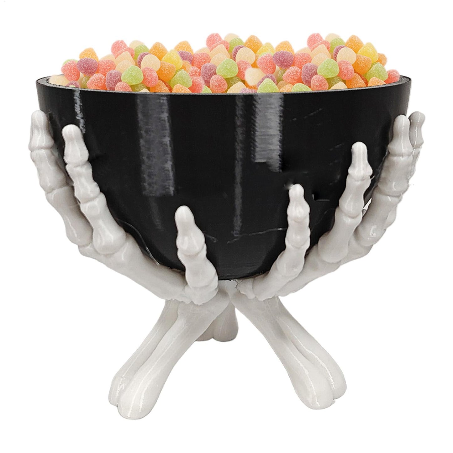 Tigela de Doces de Halloween Suporte de Armazenamento de Doces em Formato de Mão de Esqueleto Gótico Decorações Assustadoras de Halloween Organizador de Doces