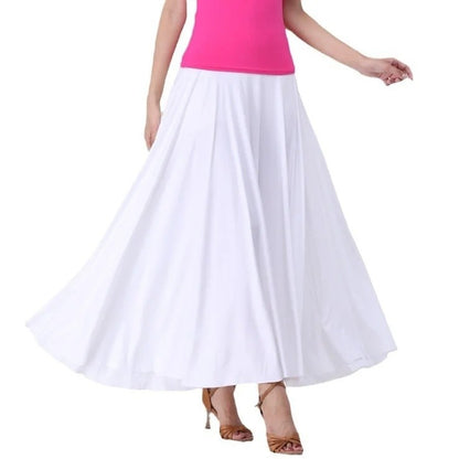 Plus Size Elegant Plus Size Women's Long Dress For Dancing And Commuting Stylish Square Dance Skirt With Wide Hemline For Soc...