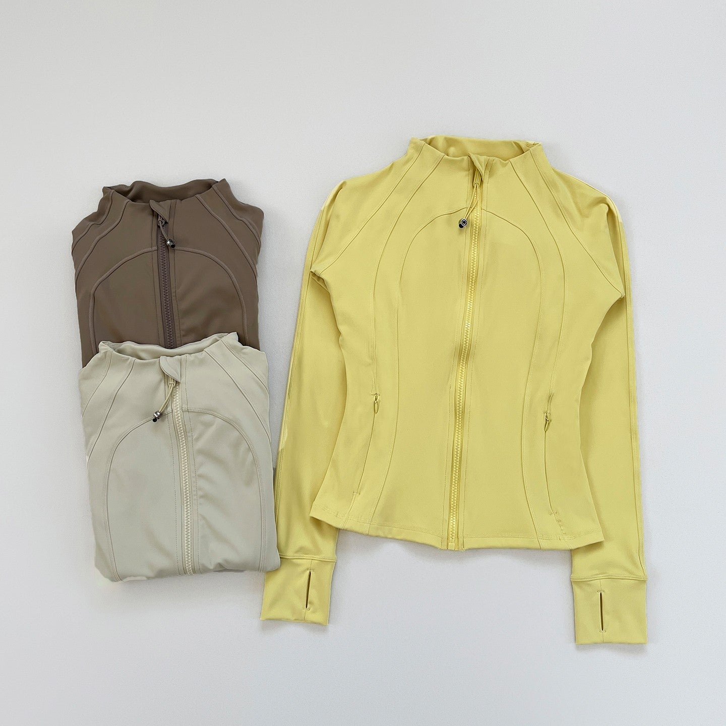 Women's Multi - color Sports Knit Jacket, Casual Long - sleeve Top, Fashion Solid - color Yoga Outerwear, 2025 New Arrival