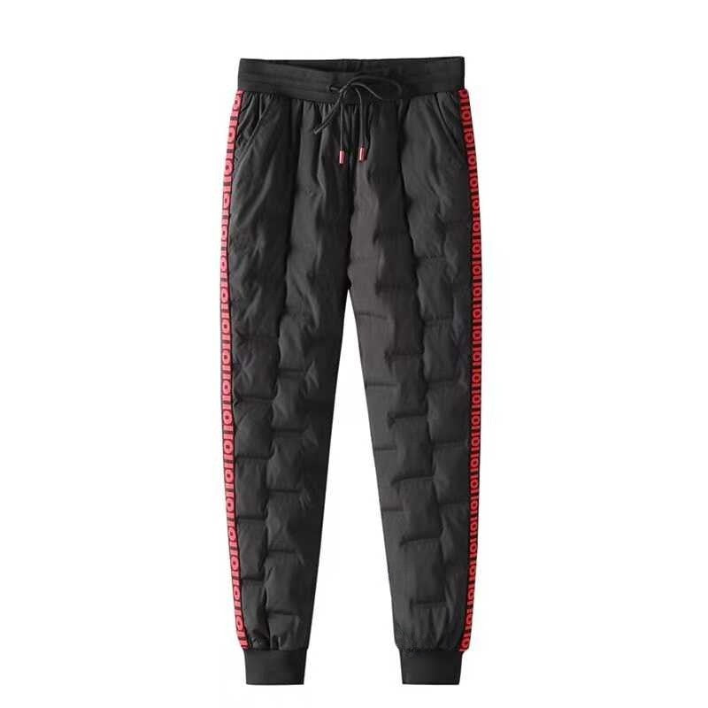 Calça Masculina Forrada Fce, Casual, Quente, de Algodão, para Jovens, Comprida, Respirável, de Algodão, para Uso Externo