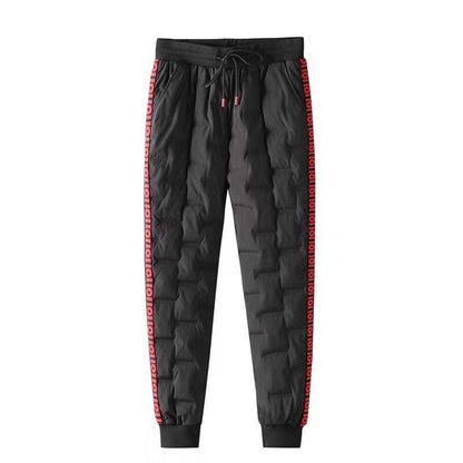Calça Masculina Forrada Fce, Casual, Quente, de Algodão, para Jovens, Comprida, Respirável, de Algodão, para Uso Externo