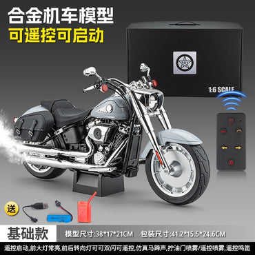 1:6 Alloy Metal Diecast Model Motorcycle Compatible With Harley Davidson Fat Boy Simulation Collectible Car Desktop Decoration