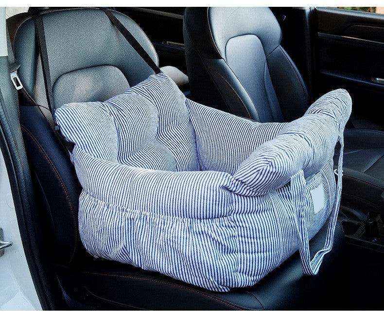 Cadeira de Carro para Cães com Cinto de Segurança - Cama para Pets Antiderrapante para Cães Pequenos, Transportador de Viagem Lavável com Cintas de Segurança para Carro