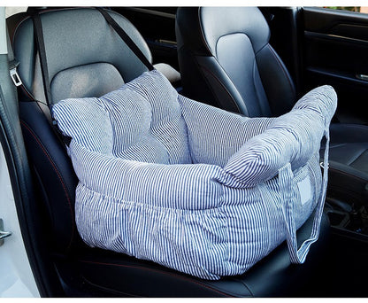 Cadeira de Carro para Cães com Cinto de Segurança - Cama para Pets Antiderrapante para Cães Pequenos, Transportador de Viagem Lavável com Cintas de Segurança para Carro