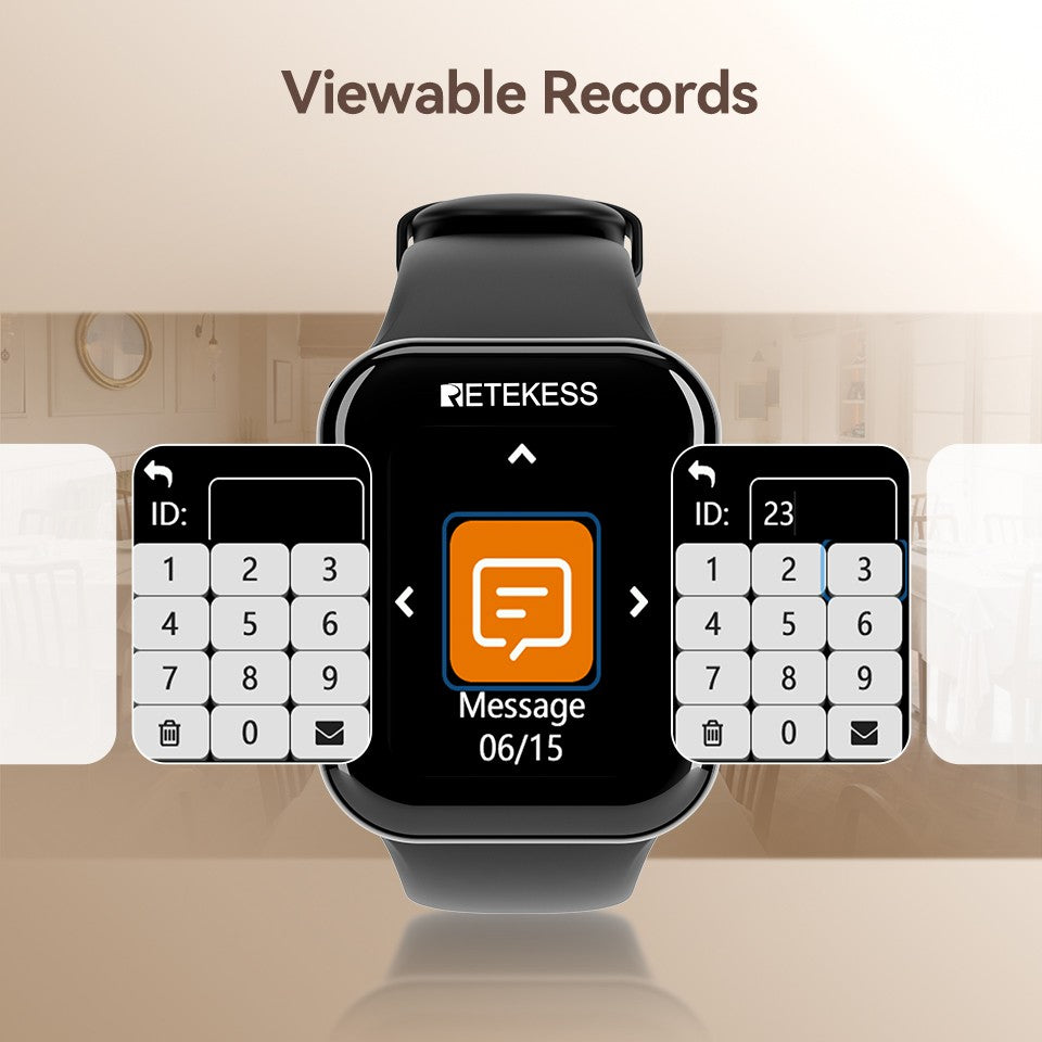 Retekess wireless calling system restaurant pagers TD113 waterproof touch watch TD033 waiter call buttons for cafe bar hookah