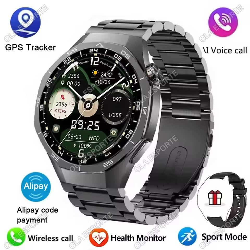 Novo Smartwatch GT5 Pro 5 Pro Masculino Tela HD AMOLED GPS Frequência Cardíaca Chamada Bluetooth IP68 À Prova D'água Smartwatch Masculino Presentes de F Fim de Ano