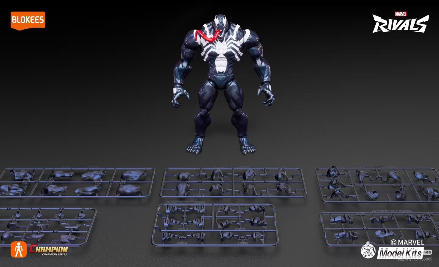 Em estoque Blokees Marvel Rivals Homem-Aranha Venom Campeão Classe Anime Boneco de Ação Figura Colecionável Modelo Presente Colecionáveis
