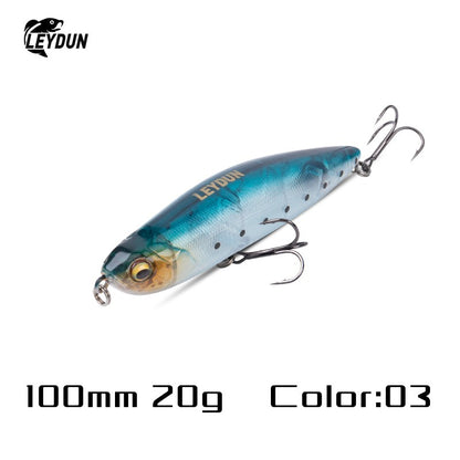 Iscas Artificiais Flutuantes LEYDUN Z-Claw Tipo Lápis 86mm 100mm 120mm Iscas Rígidas Topwater Stickbait de Superfície Boa Ação Wobblers para Robalos