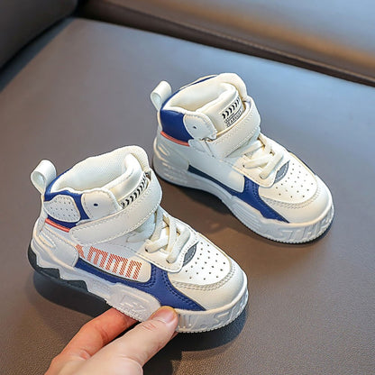 Fashion Sneakers For Kids Trend Fashion Basketball Shoes For Boy Soft-soled Anti-slippery Children's Sport Shoes Tennis Shoes