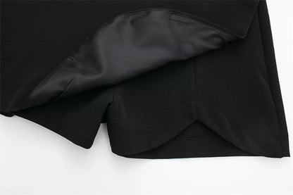 MUJER 2025 Black Mini Skirt Shorts Woman Fashion Asymmetric Skort For Women High