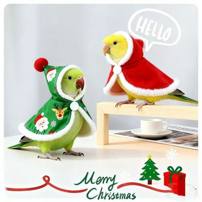 ???Roupa Quentinha de Inverno Tema Natal Fantasia para Pássaros Suprimentos para Pássaros de Estimação Roupas de Pássaros para Exterior Acessórios para Pássaros ??