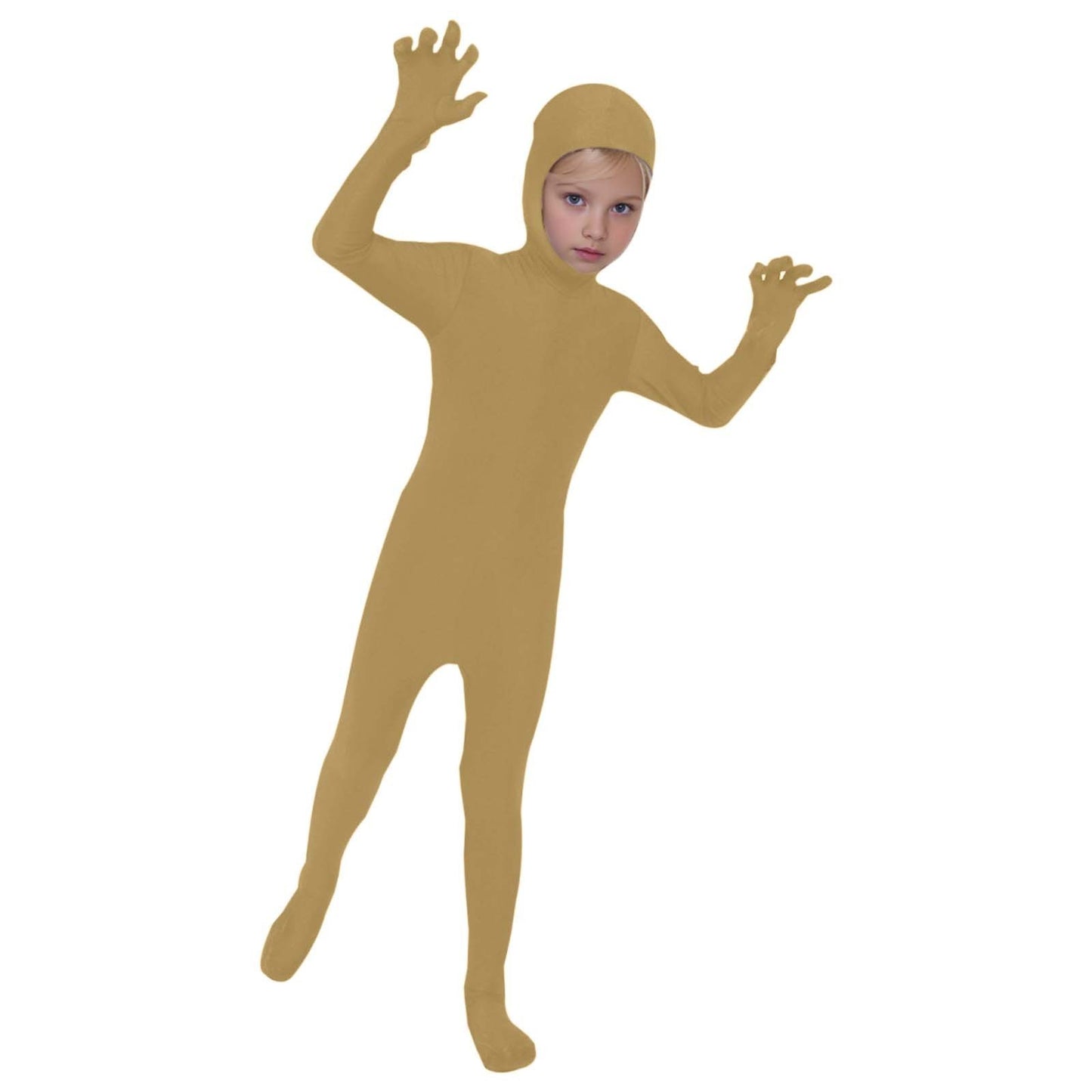Kids Invisibility Jumpsuits Role Play Tights Full Body Suit Solid One-Piece Jumpsuit Halloween Costume Funny Romper Performance