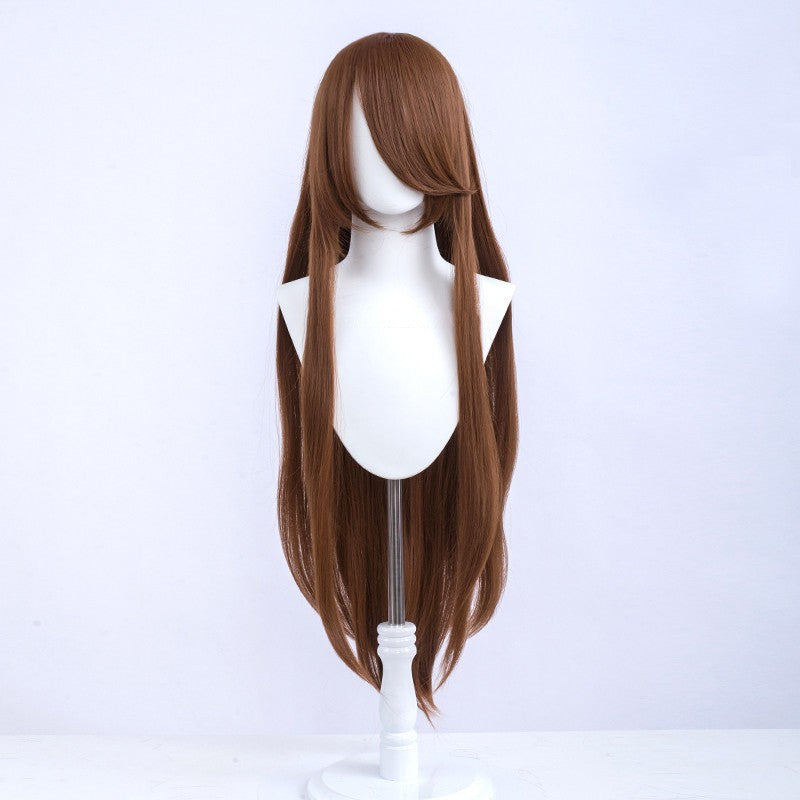 Halloween Cosplay Anime Party Fancy Wig Costume Wig 100cm Long Straight Heat Resistant Synthetic Hair Anime Colored Hair