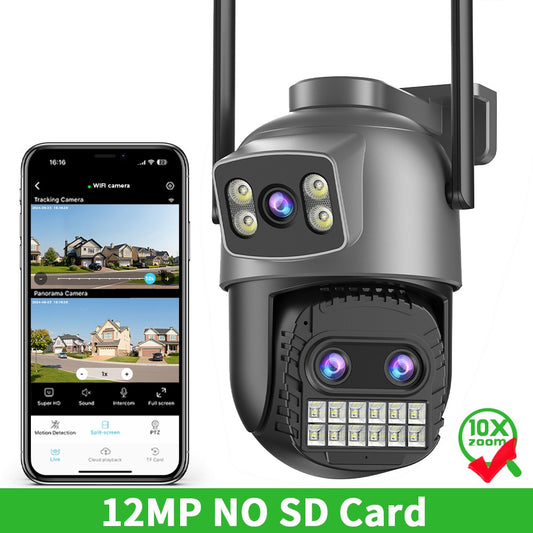 15MP 8K PTZ Wifi Camera 10X Zoom Outdoor Surveillance Camera 35M Long Distance Night Vision CCTV IP Security Camera Human Detect
