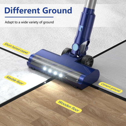 PrettyCare P1 Cordless Vacuum Cleaner 45 Mins 28Kpa Powerful Stick Vacuum with Brushless Motor LED Touch Display