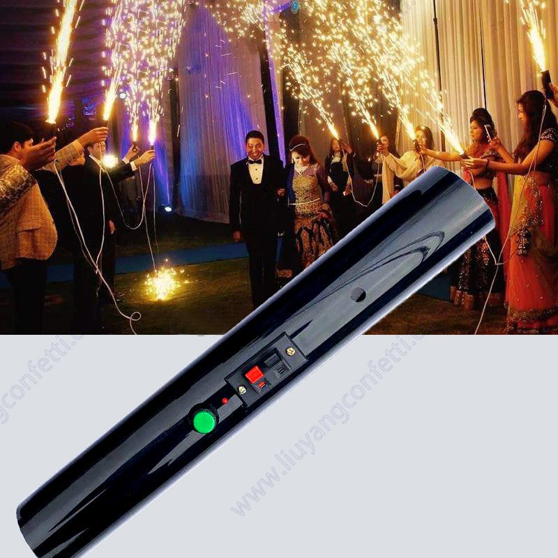 6pcs Hand Held Pyro Shooter Pyrotechnic Cold Spark Firing System Wedding Bride Surprise Creative Firework Magic Wand Decor Party