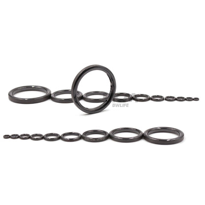 Anel Guia de Vara de Pesca 10pçs~100pçs Resistente ao Desgaste Cerâmica Kit de Reparo de Vara Anel Alconite Preto 6mm~47.3mm