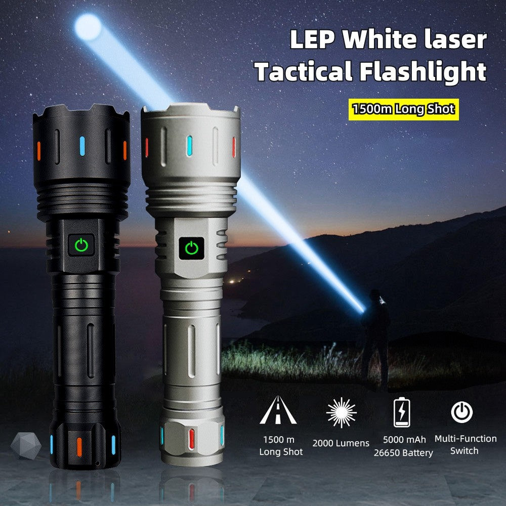 2000 Meters Super Bright White Laser Flashlight USB Rechargeable Torch High Power  Outdoor Camping Emergency Tactical Lantern