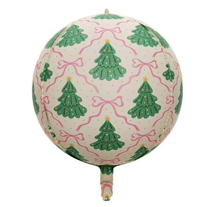 Merry Christmas Round Foil Balloons StripedStar Festive Ballons Party Birthday Home Decoration Supplies