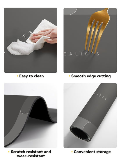 Tapete de Banho de Terra Diatomácea Super Absorvente Antiderrapante de Secagem Rápida Tapete Macio para Chuveiro de Banheiro Lavanderia Quarto Cozinha Motorhome