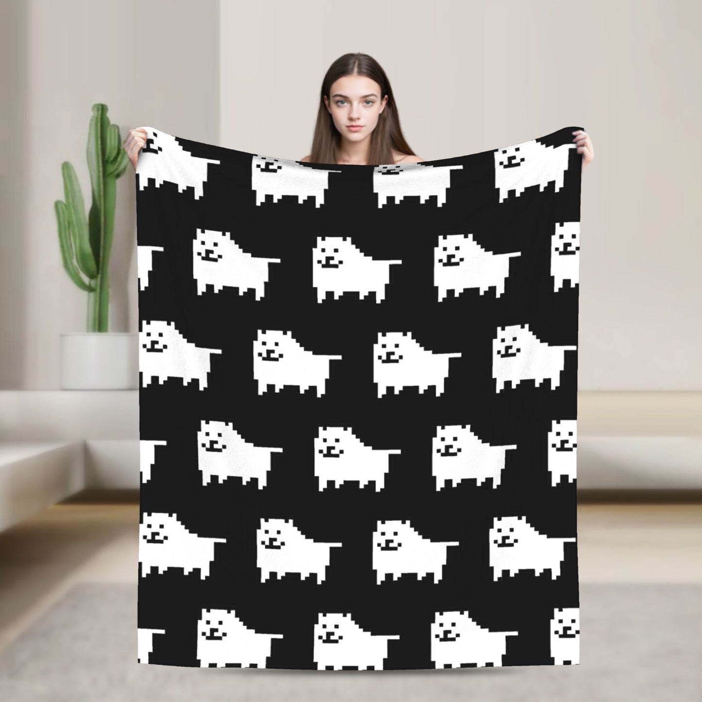 Annoying Dog Game Cobertores Undertale Manta de flanela para quarto, sofá, estampada, ultrassuave e quente