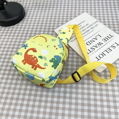 Bolsas de Ombro de Dinossauro Fofas Infantis Bolsas de Peito Casuais Novas para Meninas e Meninos Porta-Moedas de Nylon Bolsas Pequenas a Tiracolo