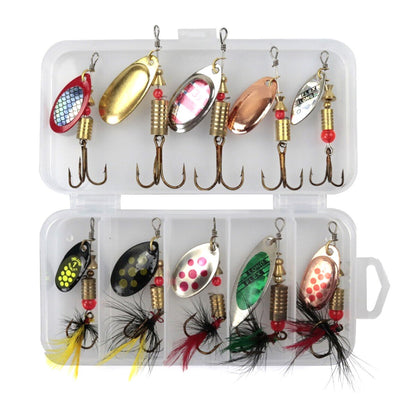 Isca Colher Metálica Spinner 2 a 8g 3.5g 10pçs/Lote Colher Isca Crankbaits Wobblers de Pesca Para Lucio Conjunto de Isca de Pesca