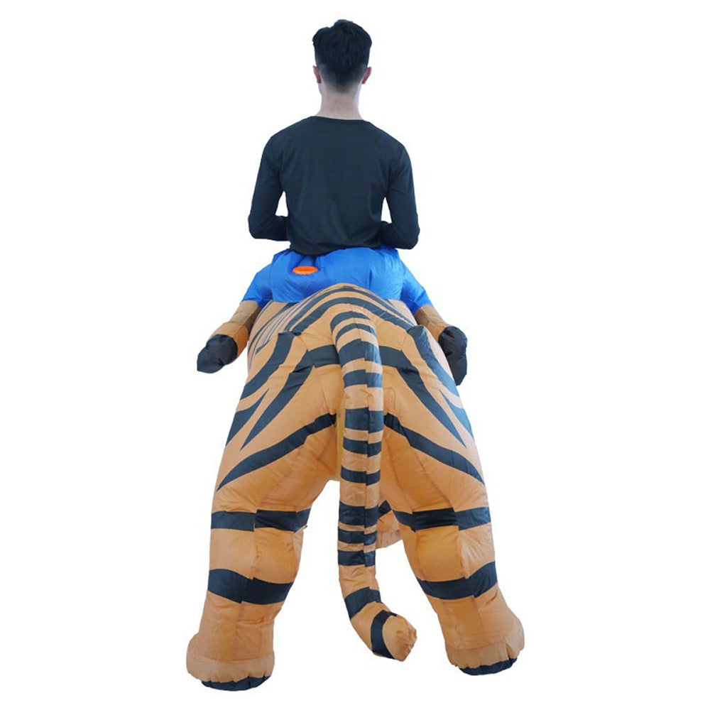 Animal Performance Riding Tiger Inflatable Suit Business Activities Cartoon Doll Costume Halloween Cosplay Clothing Prop