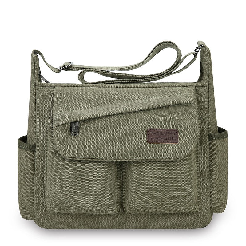 Men's crossbody bag, multi pocket design - large capacity shoulder bag - outdoor essentials, functional storage, city commuters