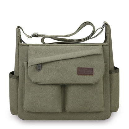 Men's crossbody bag, multi pocket design - large capacity shoulder bag - outdoor essentials, functional storage, city commuters