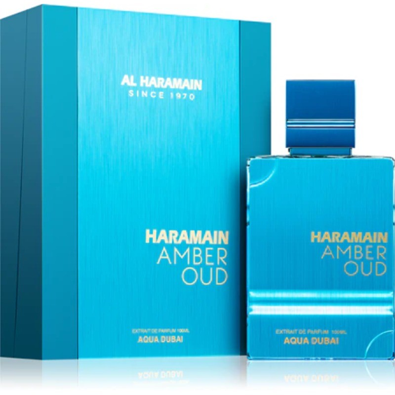 Al Haramain Amber Oud Aqua Dubai Eau de Parfum Spray for Unisex 60ml Original Arab Perfumes Lasting Aromatic Pheromones Perfume