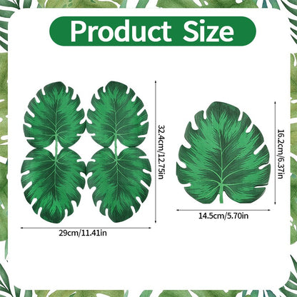 20-100Pcs Bulk Tropical Jungle Leaf Paper Napkin for Hawaiian Summer Beach Birthday Party Table Decoration Wedding Supplies
