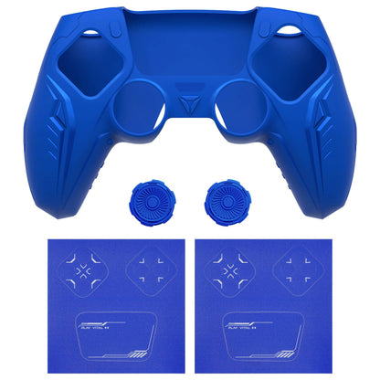 PlayVital Silicone Grip Case for PS5 Controller - Futuristic CyberMech Design Cover Compatible with PS5 Official Charging Dock