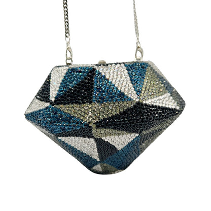 XIYUAN Silver Diamond Evening Bag Luxury Crystal Women Party Wedding Clutches Rhinestone Handbags Ladies Elegant Bridal Purses