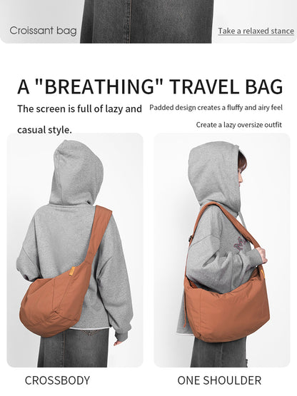 LEFF Simple Women's Crossbody Bag 2025 New Travel Casual Bag Outdoor Waterproof High Quality Shoulder Bag Uinsex Solid Colored