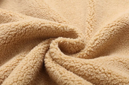 New Winter Men's Bomber Jacket High-quality Plush Thicken Wool Cargo Jackets Lapel Button-up Thick Warm Coat for Men Outwear 5XL