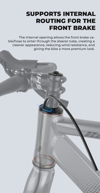 VIARON Bicicleta 52-52mm Roteamento Interno de Cabos Grupo de Bacia Roteamento Interno de Cabos Quadro Cônico Reto 28.6mm 39.8mm Grupo de Bacia Caixa de Direção Oculta