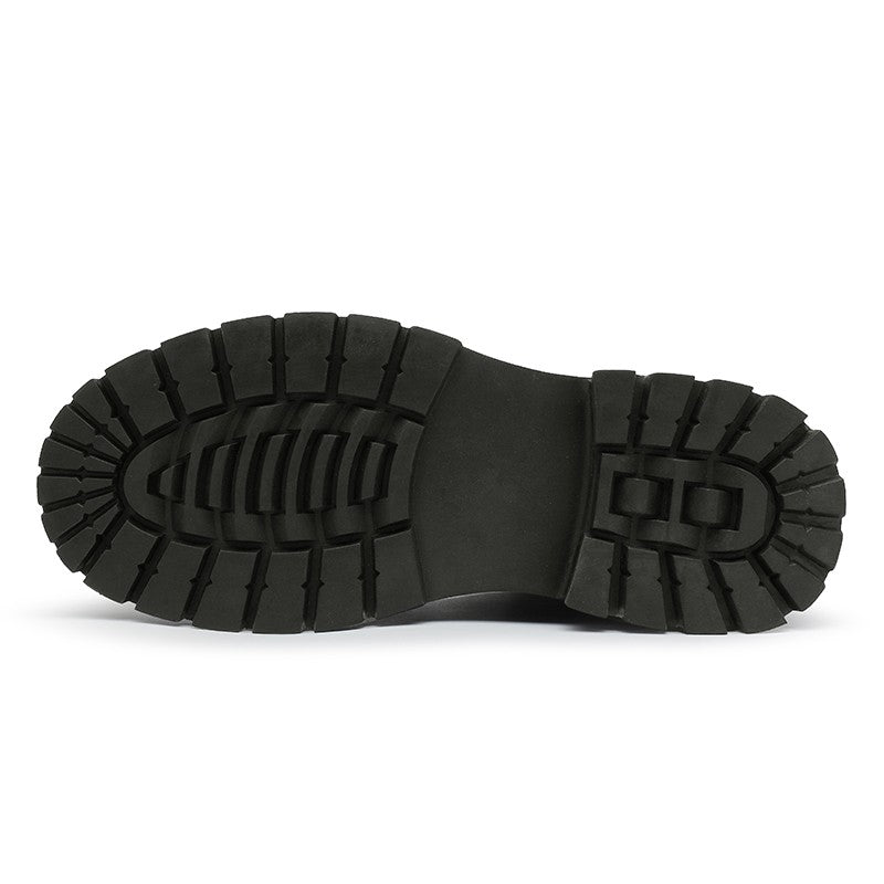 New winter men's shoes rain boots motorcycle leather shoes plush warm outdoor leisure high-top lace-up women's boots