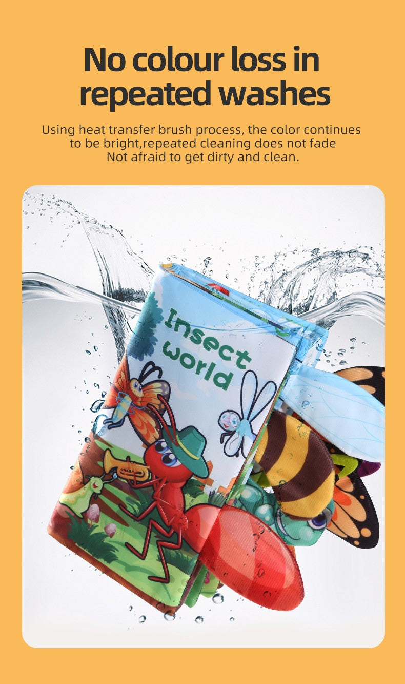 Baby Cloth Book Baby Toys 0-3 Year Old Infant Early Education Toys 6 Pages Cloth Book