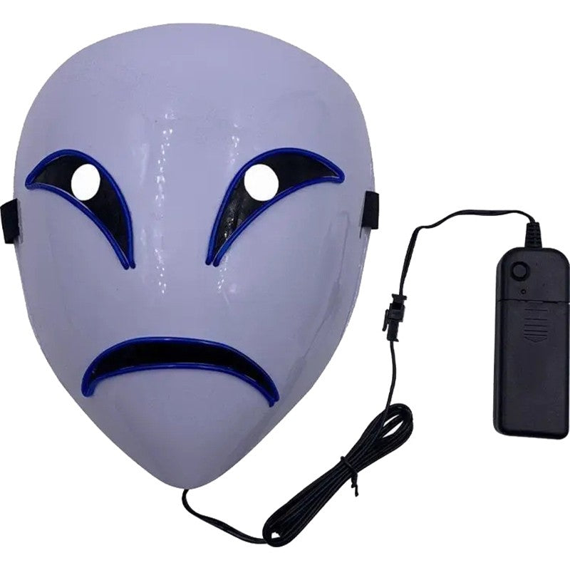 New Creative LED Halloween Clown Glow Mask White Green Blue Red Crying Smile Clown,