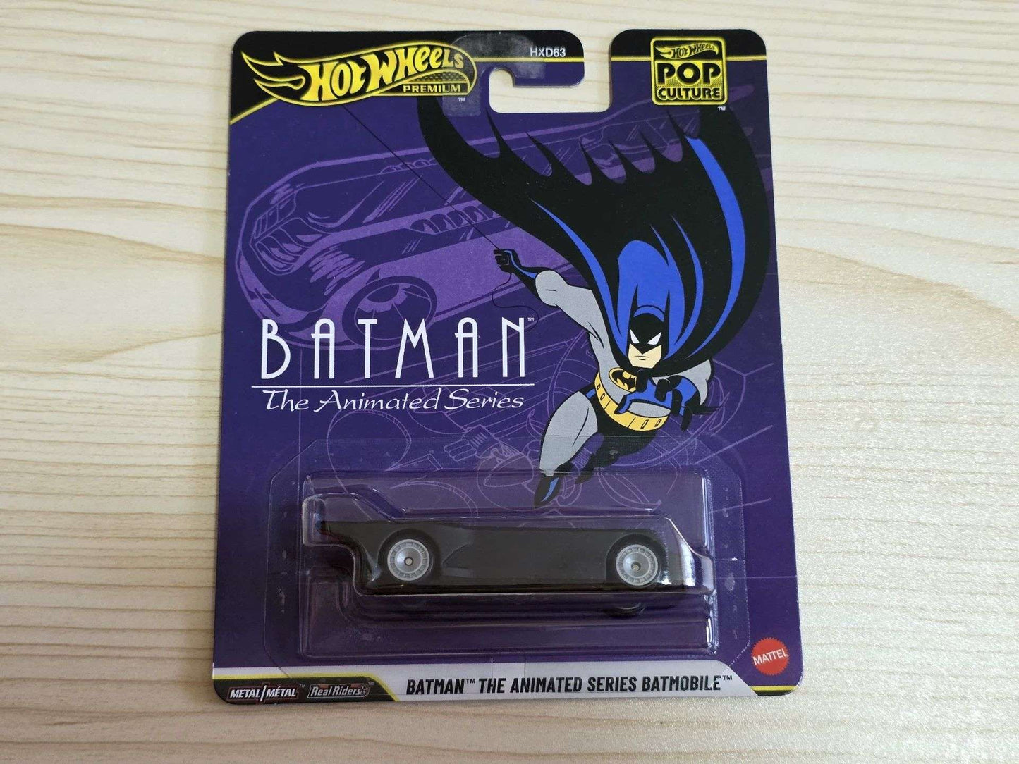 Hot Wheels Premium Pop Culture Batman The Animated Series Batmobile 1:64 Scale Diecast Car Model Alloy Vehicle Collectible Toy