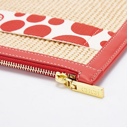 CHCH Handmade Woven Clutch Bag Ribbon Embellished Niche Style Clutch Bag